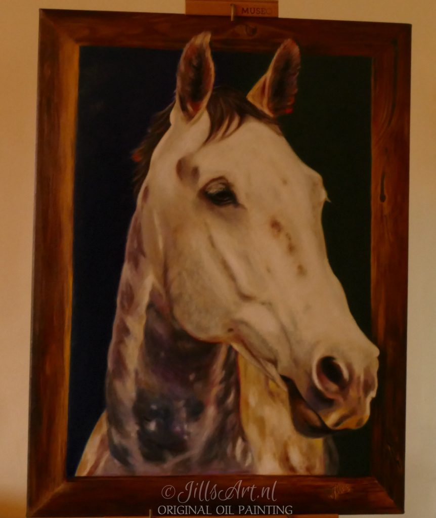 kwpn-paard-schilderij-paardenschilderij-kunst-aan-de-uur-muur-kevein-ruin-overleden-lief-paard