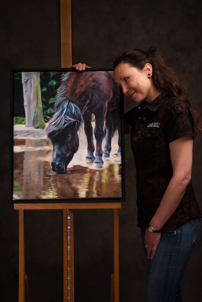 icelandic horse oil painting artist